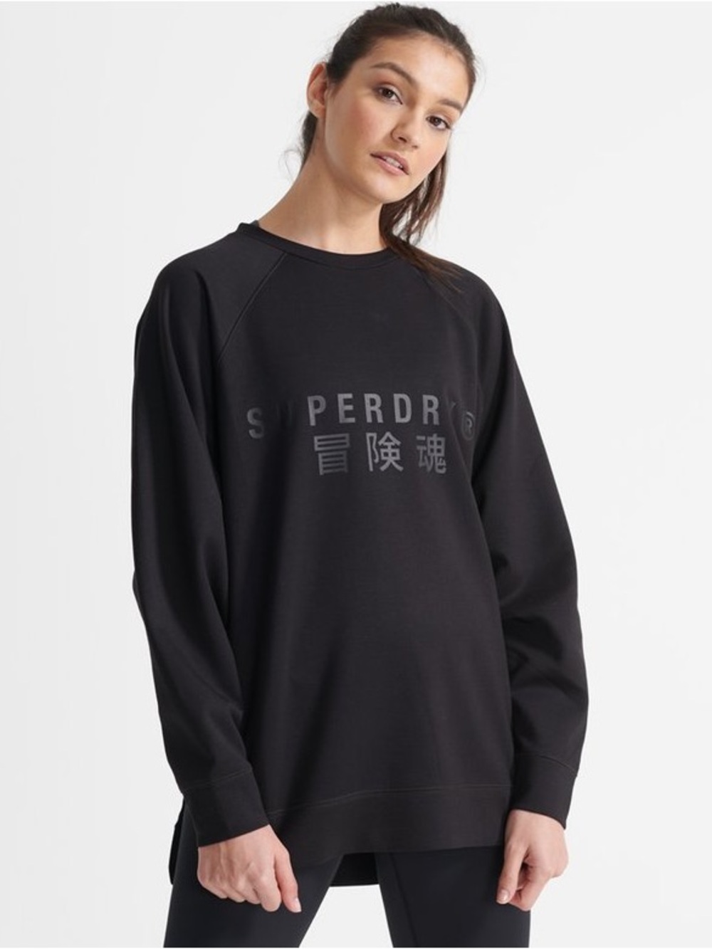 Superdry Women's Dark Green Logo Crewneck Sweatshirt